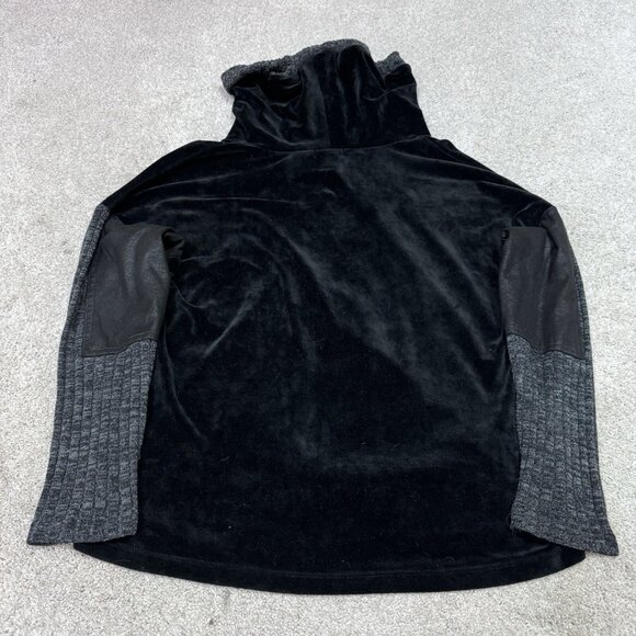 Democracy Sweater Women’s Black Velour Long Sleeve Pullover Size Small - Picture 9 of 11